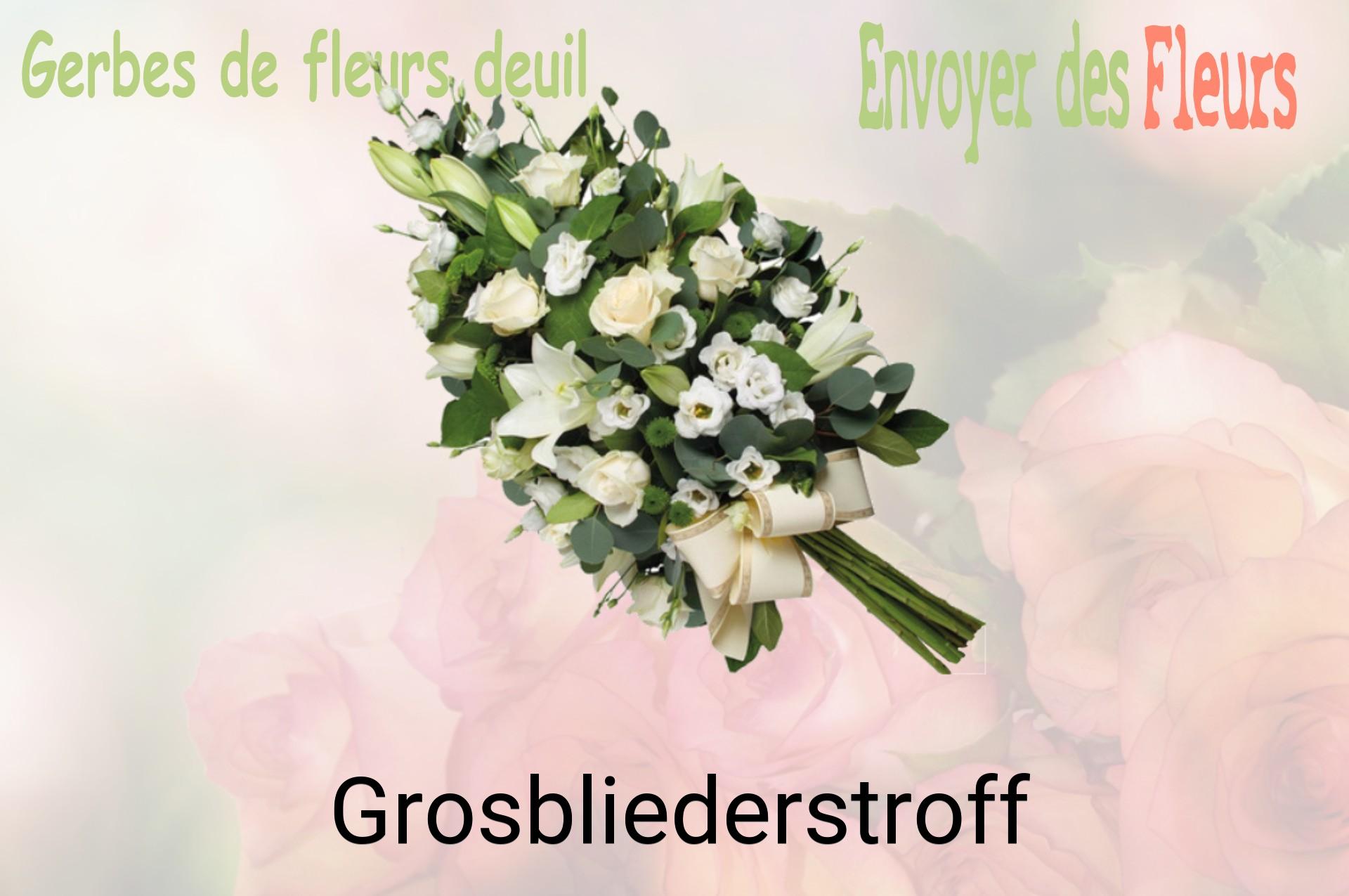 Gerbe de fleurs de deuil livrée à Grosbliederstroff